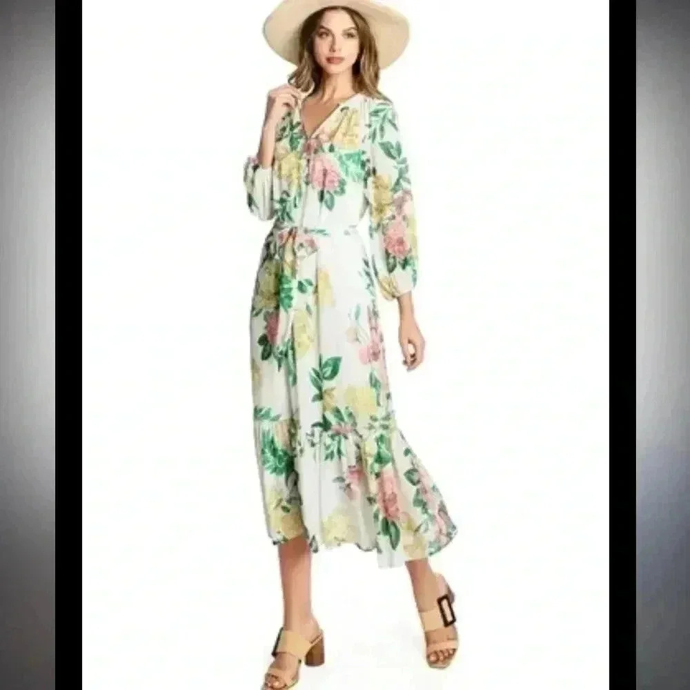 Flying Tomato Vibrant Floral Maxi Dress